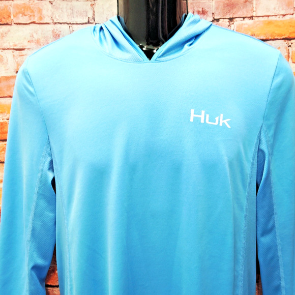 HUk Performance Fabrics Long Sleeved Hooded Fishing Apparel Shirt - Picture 5 of 7